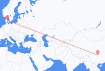Flights from Chongqing to Aarhus