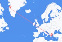 Flyreiser fra Athen, Hellas til Kangerlussuaq, Grønland