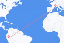 Flyreiser fra Tarapoto, Peru til Marseille, Frankrike