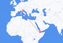 Flyg från Jijiga, Etiopien till Rom, Italien