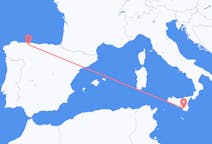 Flights from Asturias, Spain to Comiso, Italy
