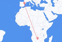 Flyrejser fra Maun, Botswana til Valencia, Spanien