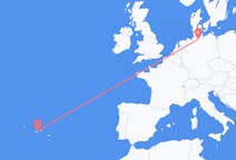 Fly fra São Jorge Island til Hamborg