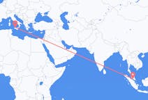 Flyrejser fra Malacca City, Malaysia til Palermo, Italien