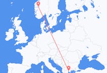 Vluchten van Thessaloniki naar Sogndal