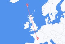 Flyreiser fra Sørvágur, Færøyene til Brive-la-Gaillarde, Frankrike