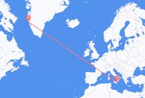 出发地 意大利卡塔尼亞目的地 格陵兰瑪尼特索克的航班