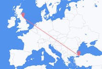 Flyrejser fra Newcastle upon Tyne, England til Istanbul, Tyrkiet