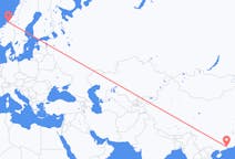 Flyreiser fra Guangzhou, Kina til Ørland, Norge