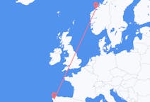 Fly fra Molde til Santiago de Compostela