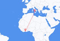 Flyg från Abidjan till Palermo