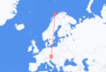 Flyrejser fra Bardufoss til Ljubljana