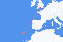 Voos de Alderney, Guernsey para Funchal, Portugal