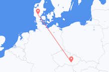 Vluchten van Brno, Tsjechië naar Billund, Denemarken