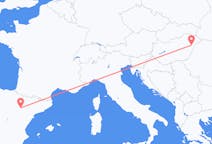 Flyreiser fra Debrecen, Ungarn til Zaragoza, Spania