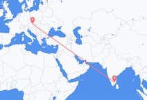Flyg från Tiruchirappalli, Indien till Vienna, Österrike