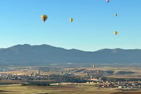 Balloon flight at sunrise in Segovia