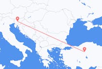 Flights from Ljubljana in Slovenia to Ankara in Turkey