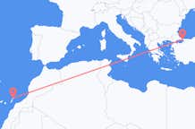 Loty z Lanzarote, Hiszpania z Stambuł, Turcja