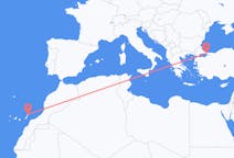 出发地 西班牙出发地 兰萨罗特岛目的地 土耳其伊斯坦布尔的航班