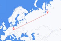 Fly fra Novy Urengoy til Prag