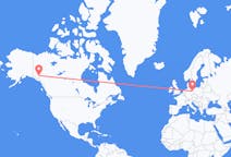 Flyg från Whitehorse, Kanada till Berlin, Maryland, Tyskland