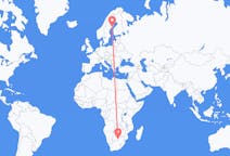Flyreiser fra Gaborone, Botswana til Umeå, Sverige