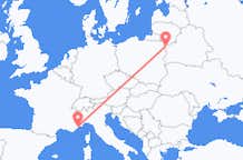 Flights from Nice, France to Grodno, Belarus