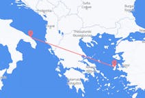 Vluchten van Chios, Griekenland naar Brindisi, Italië
