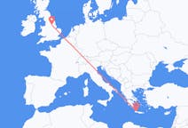 Flights from Chania, Greece to Doncaster, England