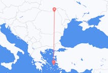 Vluchten van Suceava, Roemenië naar Ikaria, Griekenland