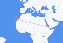 Flüge von Asmara, nach Teneriffa
