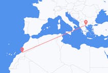 Vluchten van Guelmim, Marokko naar Thessaloniki, Griekenland