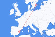 Loty z Kalmar, Szwecja z Alicante, Hiszpania