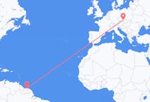Flyrejser fra Paramaribo, Surinam til Brno, Tjekkiet