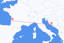 Flyg från Dela, Kroatien till Bordeaux, Frankrike