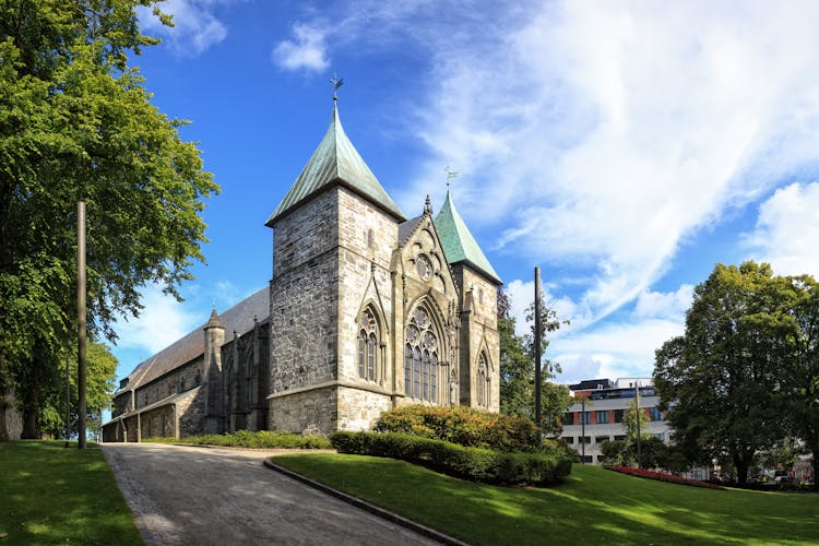Photo of famous Stavanger Domkirke one of the oldest churches in Norway.