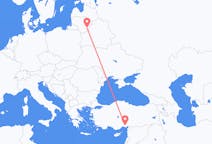 Vluchten van Vilnius, Litouwen naar Adana, Turkije
