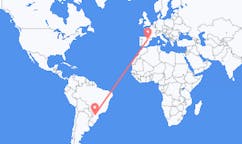 브라질 구아라푸아바에서 출발해 스페인 사라고사로(으)로 가는 항공편