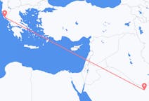 Voli da al-Qaysūma, Arabia Saudita a Corfù, Grecia