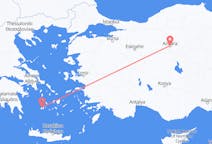 ギリシャのから プラカ (ミロス島)、トルコのへ アンカラフライト
