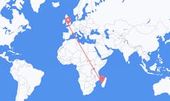 Flights from Morondava, Madagascar to Bournemouth, England