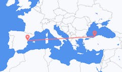 Flyrejser fra Zonguldak, Tyrkiet til Castelló de la Plana, Spanien