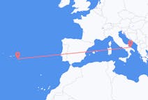 Flights from Ponta Delgada, Portugal to Bari, Italy