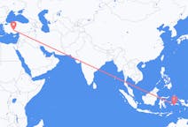 出发地 印度尼西亚安汶 (马鲁古)目的地 土耳其科尼亞的航班