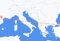 Flyreiser fra Carcassonne, Frankrike til Istanbul, Tyrkia