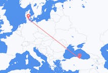 出发地 丹麦出发地 森纳堡目的地 土耳其三生的航班