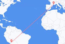 Flyreiser fra La Paz, Bolivia til Nimes, Frankrike