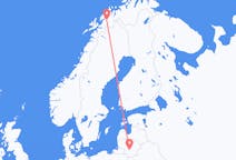 Flyg från Kaunas, Litauen till Bardufoss, Norge