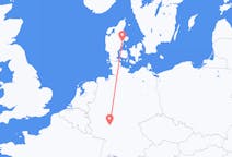 Vluchten van Frankfurt, Duitsland naar Aarhus, Denemarken